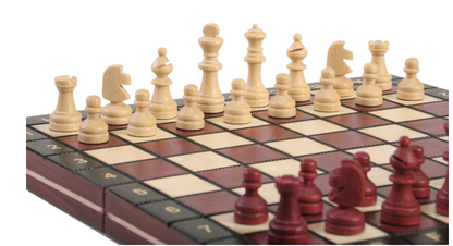 Magnetic Travel Chess Set & Board - Red