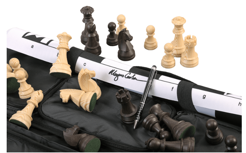Magnus Carlsen Signature Series Chess Set, Bag And Board Combination The OFFICIAL Magnus Carlsen Branded Collection With Licensed Signatures!