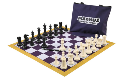 Magnus Chess Academy Signature Series Chess Set, Bag And Board Combination The OFFICIAL Magnus Chess Academy Branded Collection!