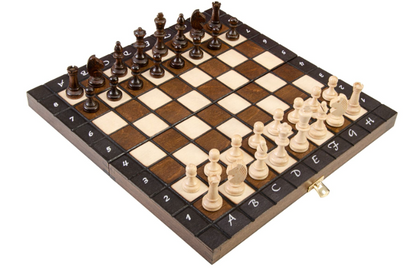 Brown and Black Magnetic chess set