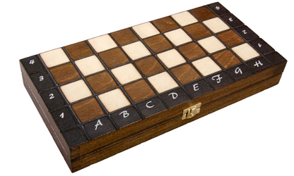 Brown and Black Magnetic chess set