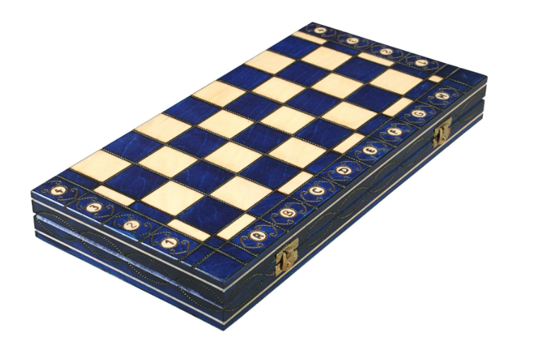The Blue And Black Magnetic Chess Set