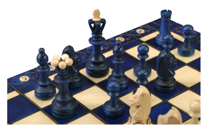 The Blue And Black Magnetic Chess Set