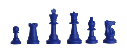 Regulation Silicone Tournament Chess Pieces With 3.5" King