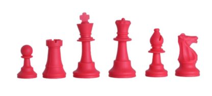 Regulation Silicone Tournament Chess Pieces With 3.5" King