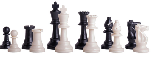 Single Weighted Regulation Plastic Chess Pieces With 3.75" King