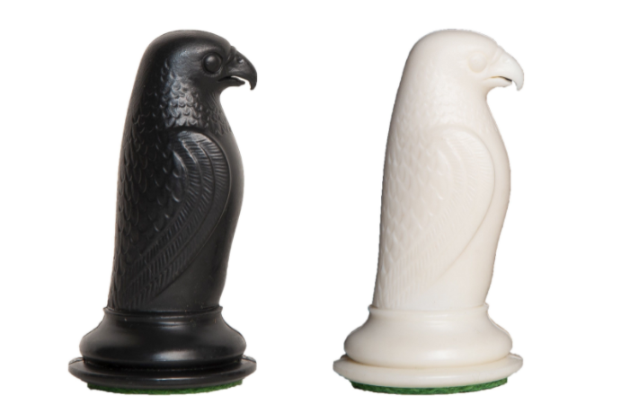 Elephant and Hawk - Musketeer Chess Variant Kit - 4 Set - Black & Ivory