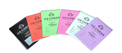 US Chess Federation Commemorative Spiral Scorebook (120 Moves/Game)