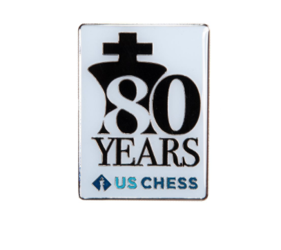 US Chess Federation 80th Anniversary Pin